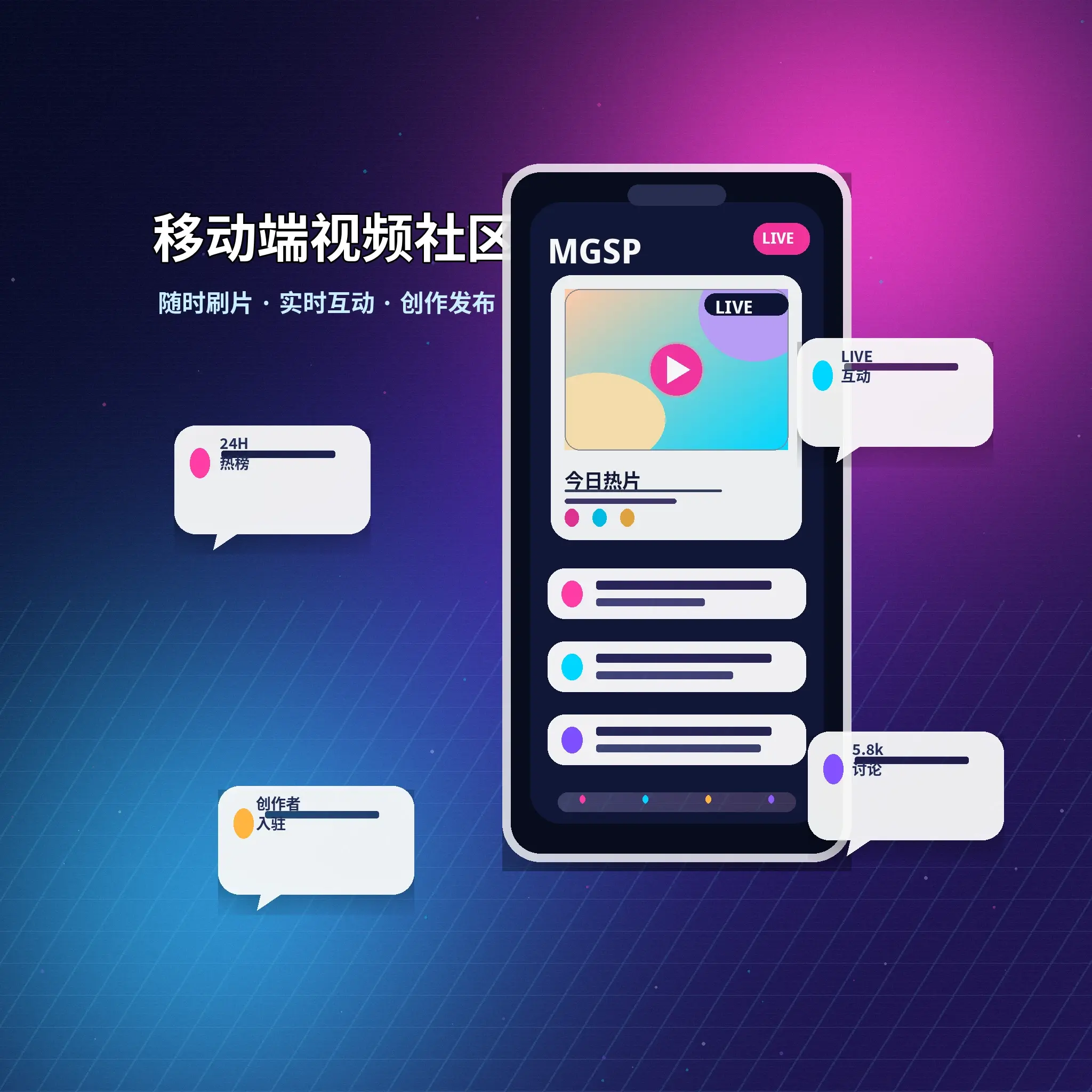 蘑菇视频APP影视与社区服务