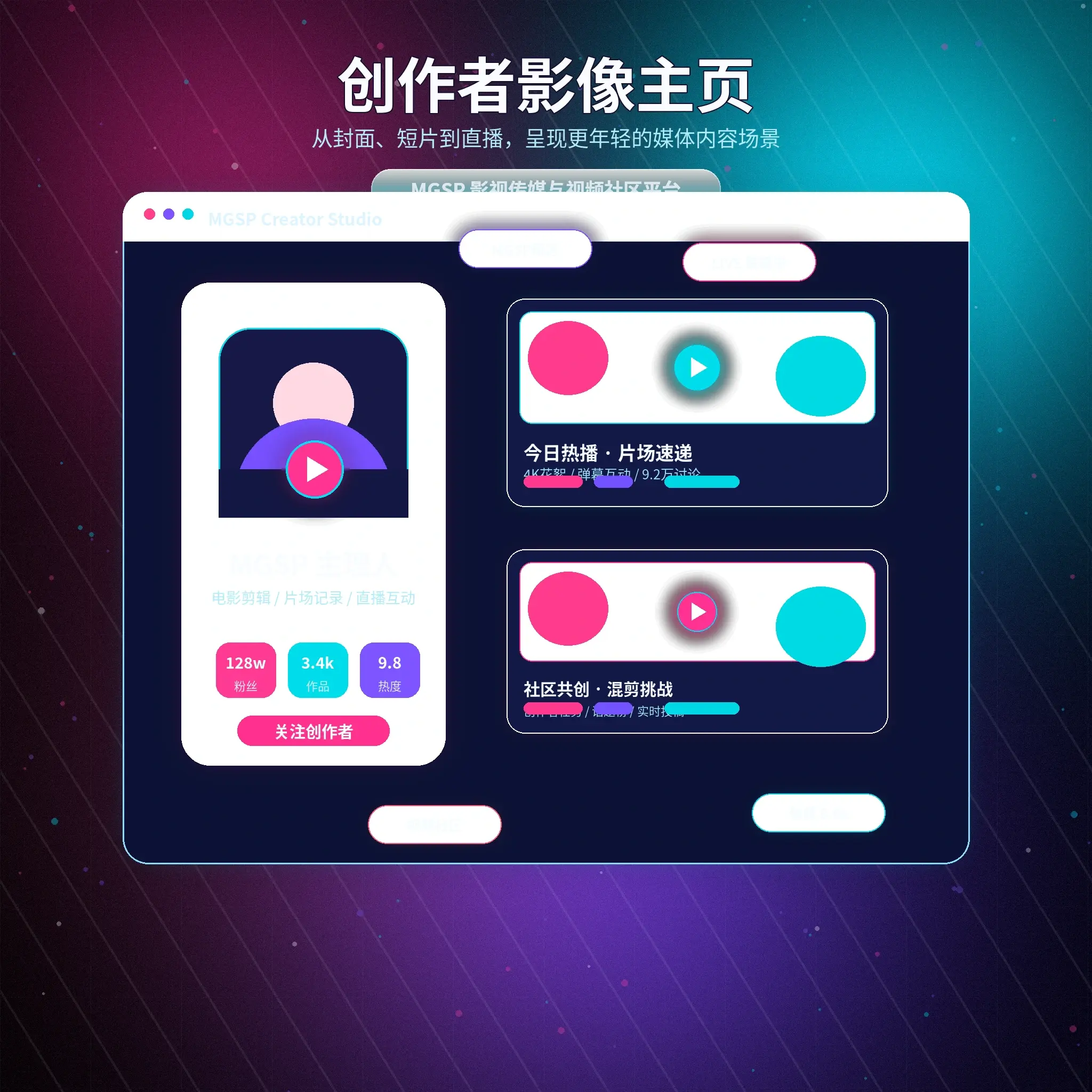 蘑菇视频社区创作者影像内容